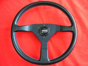 old momo steering wheel Veloce 37.0Φ black leather 1993 モモ ベローチェ 綺麗な美品 希少 大径 付属品有り