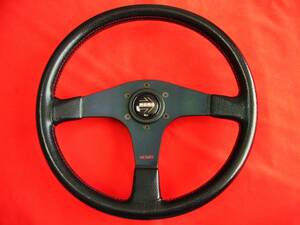 old momo steering wheel Modena 34.5Φ 1990 モモ モデナ 綺麗な美品 ホーンボタン ペゼル付属品付 送料安価に 