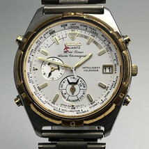 SEIKO セイコー ワールドタイマー アラーム クログラフ World Timer Alarm Chronograph 6M15-0020 クォーツ 紳士用時計（管理No.1214）_画像2