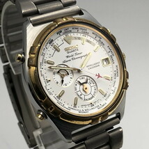 SEIKO セイコー ワールドタイマー アラーム クログラフ World Timer Alarm Chronograph 6M15-0020 クォーツ 紳士用時計（管理No.1214）_画像3