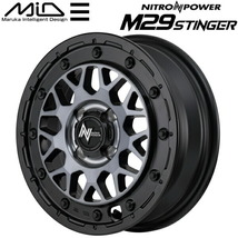 MID ナイトロパワー M29 STINGER ホイール1本 セミグロスブラッククリア 4.5J-14inch 4H/PCD100 inset+45_画像1