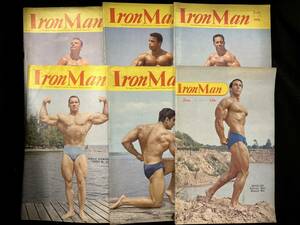 【302雑誌】アイアンマン　Iron Man　60c 1969年　ボディビルダー　6冊