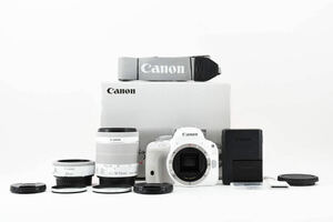 【美品】キャノン Canon EOS Kiss X7 ホワイト ダブルレンズキット　《iPhone画像転送可能セット》 　　 FE210247A2838