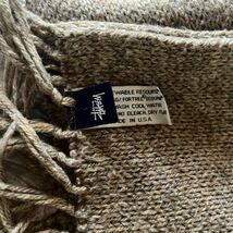 ★STUSSY フリンジ マフラー ★50% wool 50%fortrel ecospun★アースカラーベージュ系★長さ145cm★_画像4