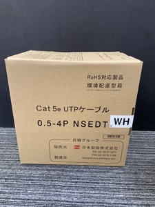 ￥1スタート!!　ほぼ新品　日本製線　Cat5e　LANケーブル（300m巻き）　NSEDT 0.5mm-4P　うす水