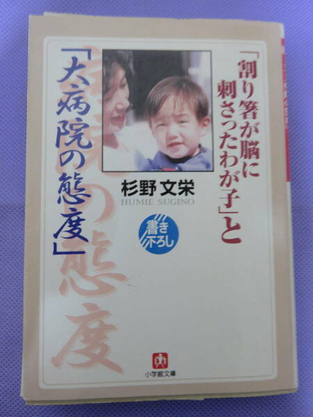 「割り箸が脳に刺さったわが子」と「大病院の態度」　　杉野文栄著　小学館文庫　2000年