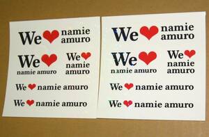 安室奈美恵 非売品 CDジャケットサイズステッカー ×2 旧譜キャンペーン We love namie amuro