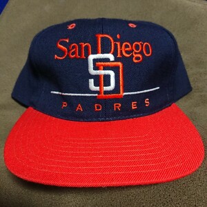 90s SANDIEGO PADRES サンディエゴ パドレス キャップ TWINS製 ウール100% MLB ドジャース 大谷 由伸 チカーノ ダルビッシュ DODGERS 