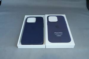 【未使用】iPhone14Pro Leather Case Ink レザーケース インク MPPJ3FE/A