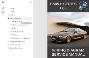 BMW F06 M6 COUPE 配線図集 整備書 6シリーズ 6series ※ワークショップマニュアルは別途