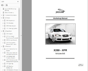 ジャガー　ＸF (Ｘ250) 2007-2015 ワークショップマニュアル 整備書