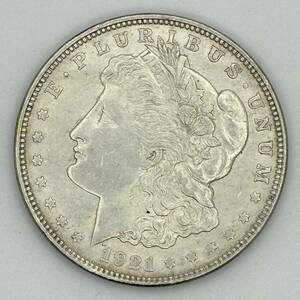 送料無料 1スタ 古銭 アメリカ LIBERTY Morgan 1 ドル 1921年 銀貨 硬貨 シルバー900#12448
