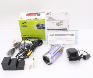 【ト滝】VICTOR JVC Everio GZ-E225-V フローラルバイオレット デジタルビデオカメラ 2012年製 元箱 取扱説明書付 DS639DEW17