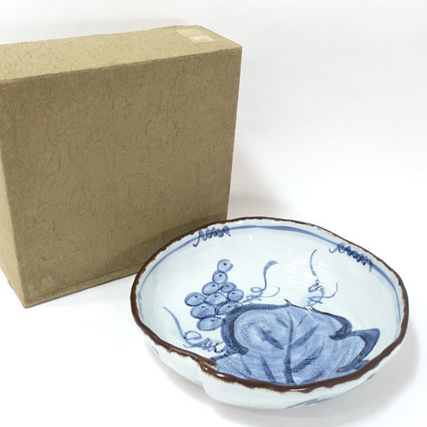 ★ Arita ware Masaho vaisselle japonaise Arita ware bol ovale en raisin teint peint à la main (0220478059), vaisselle japonaise, pot, autres