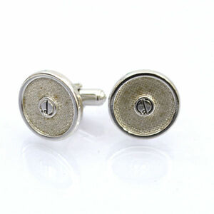 * Dunhill d Logo round silver color cuffs (0220438111)