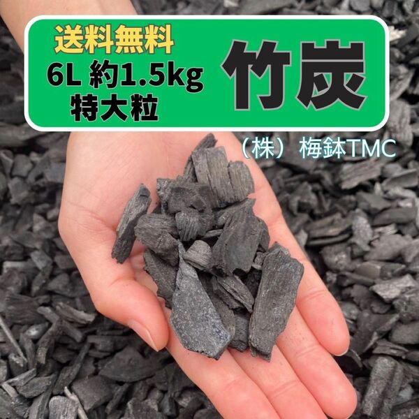 竹炭　6L 約1.5kg 特大粒