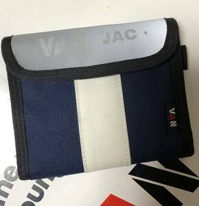 *VAN JAC Van ja Kett new goods wallet < purse > navy / white / silver VAN JACKE INC.
