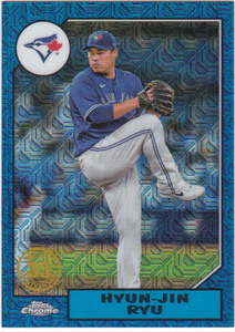 柳賢振 2022 Topps 1987 Topps T87C2-19 Refractor Blue