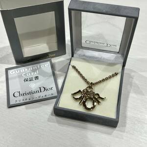 【美品】 クリスチャンディオール　DIORロゴ　ネックレス　GP