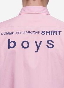 【正規品】コムデギャルソンシャツボーイズ Comme des Garcons SHIRT BOYS Back Print Poplin Shirt ロゴプリント フランス製 (新品)