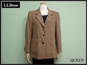 L.L.Bean USA Tweed Jacket □ Ll Bean El Eel Bean/Женщины/Кнопка ореха/24*2*1-6