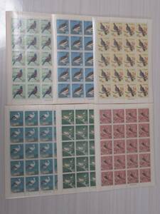 切手　鳥シリーズ　全６種完　　昭和３８年～昭和３９年
