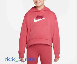 39　美品　NIKE　ナイキ　ガールズパーカー　スウェットパーカー　裏起毛ロングテイル　sizeL