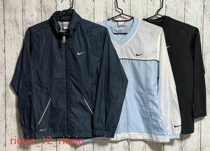 966　NIKE　ナイキ　スポーツウェアまとめ売り　フードインジャケット　ピステ　長袖スポーツTシャツ　3枚セット　size140