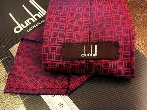 ●bv0022●良品●【ｄunhill】ダンヒル【総ｄロゴ】ネクタイ★