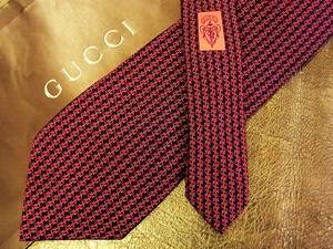 ●bv0373●良品●グッチ【GUCCI】 総ＧＧロゴ柄 ネクタイ