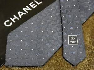 ●bv0432●良品●シャネル【CHANEL】 総ＣＣロゴ柄 ネクタイ★