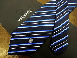 *bv0483* superior article * Versace [mete.-sa go in * stripe ] necktie [ popular small narrow tie ]