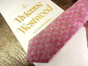 *bv0385* superior article * Vivienne Westwood [ total o-b Logo pattern ] necktie [ popular small narrow tie ]