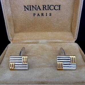 ◎№4599◎■良品■ニナリッチ【NINA RICCI】【シルバー・ゴールド】■カフス♪の画像1