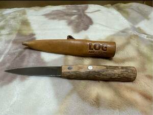 LOG KNIFE ログ・ナイフ　革ケース付き