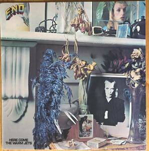 BRIAN ENO / HERE COME THE WARM JETS LP record shrink attaching Brian *i-nous record ILPS 9268