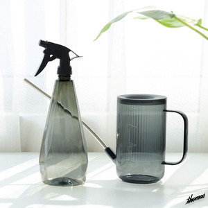 * Mist sprayer attaching * watering can set 1L memory attaching . top water supply . long nozzle half transparent interior watering gardening gray 