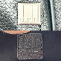 1円 【美品】 dunhill ダンヒル メンズ ショルダーバッグ メッセンジャーバッグ ディーエイト D8 斜め掛け クロスボディー 総柄 PVC 黒_画像9