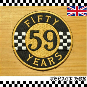 英国 インポート ワッペン パッチ FIFTY NINE CLUB CAFE RACER カフェレーサー ROCKERS ロッカーズ 59 FIFTY YEARS バイク イギリス GB 307