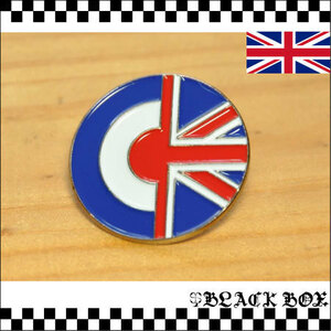 英国 インポート Pins Badge ピンズ ピンバッジ 画鋲 ターゲットマーク ラウンデル Union Jack ユニオンジャック MODS イギリス GB UK 315