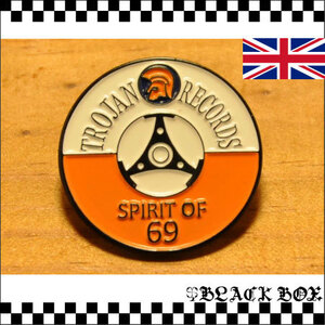 英国 インポート Pins ピンズ ピンバッジ TROJAN トロージャン 1969 SKINHEAD SKINS スキンズ Oi PUNK パンク REGGAE レゲエ UK GB 516