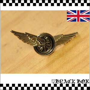 英国 インポート Pins Badge ピンズ ピンバッジ 画鋲 Flying wheel フライングウィール バイク バイカー イギリス GB UK ENGLAND 346