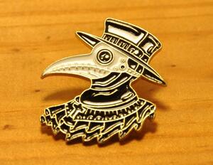 英国 インポート Pins Badge ピンズ ピンバッジ 画鋲 ペスト 鳥 マスク カラス スチーム パンク イギリス GB UK 175-13