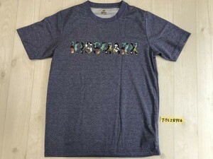 KISSMARK キスマーク メンズ ロゴボタニカル柄 プリント ドライ ポリエステル 半袖Tシャツ L 杢パープル