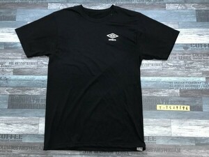 UMBRO アンブロ メンズ ワンポイントロゴプリント 半袖Tシャツ 大きいサイズ LL 黒