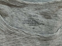 SHIPS シップス レディース かすれプリント 半袖Tシャツ M 杢グレー_画像2