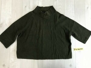 ZARA W&B ザラ レディース ハイネック ワイド ニット カットソー S カーキ