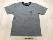 IY BASICS メンズ エンブレムプリント クレリック 半袖Tシャツ M 杢グレー_画像1