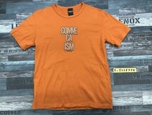 COMME CA ISM コムサイズム メンズ ロゴプリント 半袖Tシャツ M オレンジ_画像1