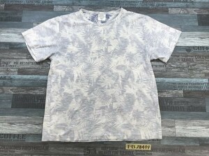 SUNNY APARTMENT メンズ 裏柄 葉っぱ柄 半袖Tシャツ 大きいサイズ LL 白青